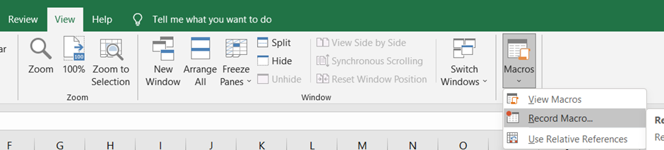 macro in excel